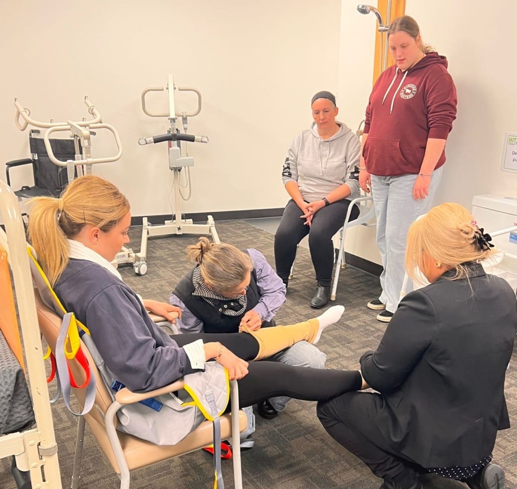 Trainer and students at Mount Barker Skills Centre