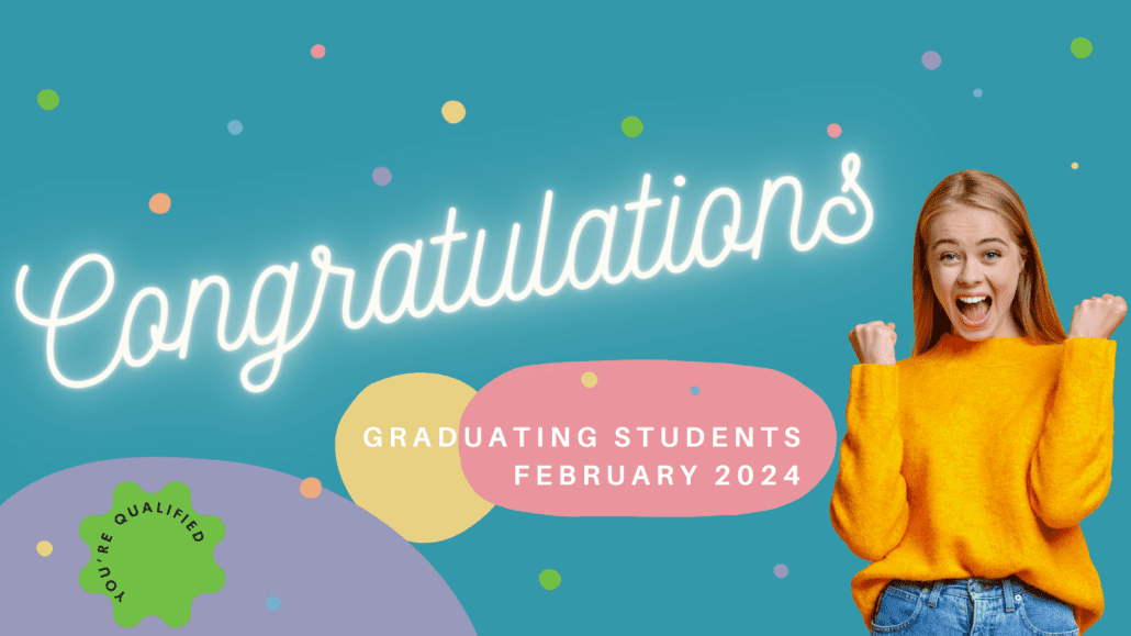 Congratulations Graduating Students February 2024