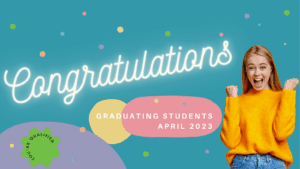 Image Contratulations to graduating students in April 2023