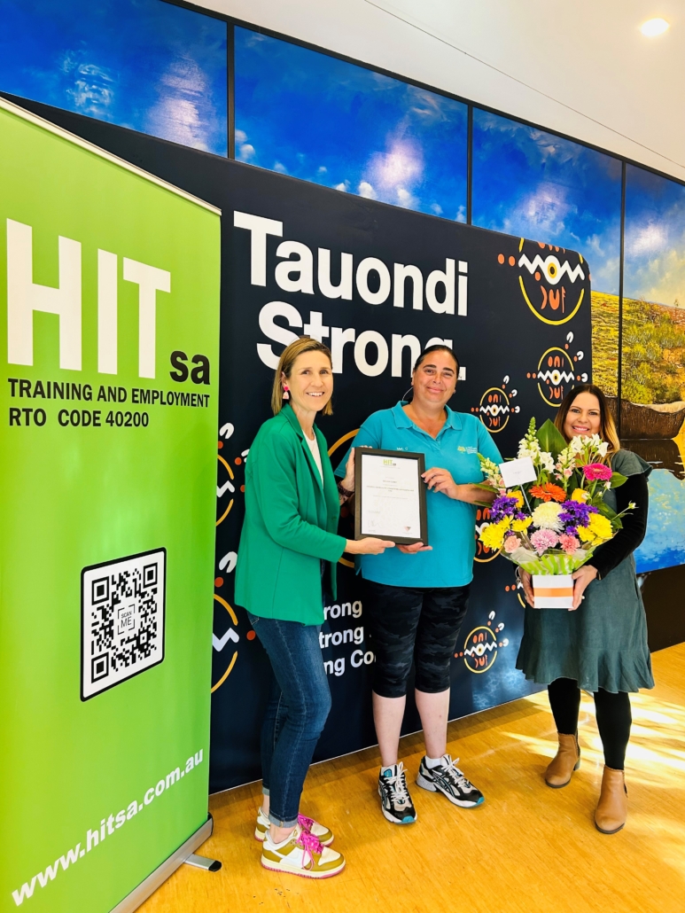 A photo of a hitsa student and trainer